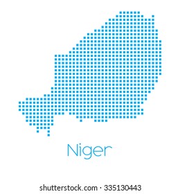 A Map of the country of Niger