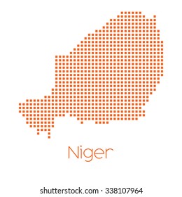 A Map of the country of Niger