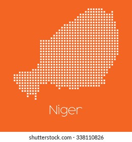 A Map of the country of Niger