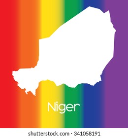 A Map of the country of Niger