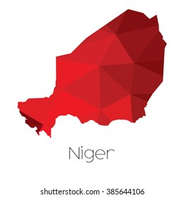 A Map of the country of Niger