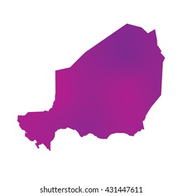 A Map of the country of Niger