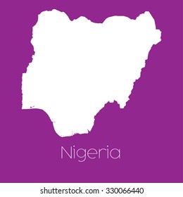 A Map of the country of Nigeria
