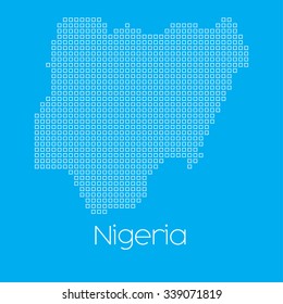 A Map of the country of Nigeria