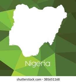 A Map of the country of Nigeria