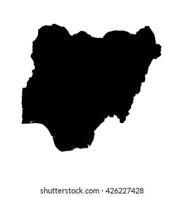 A Map of the country of Nigeria