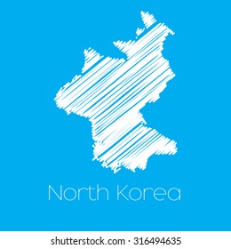 A Map of the country of North Korea