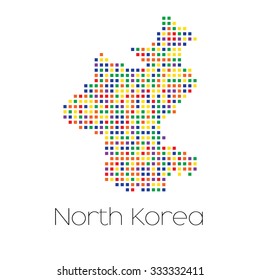 A Map of the country of North Korea