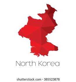 A Map of the country of North Korea