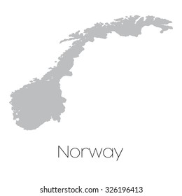 A Map of the country of Norway