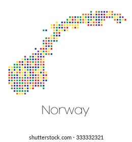 A Map of the country of Norway