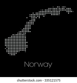 A Map of the country of Norway