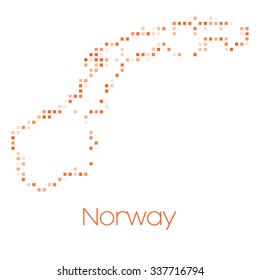 A Map of the country of Norway