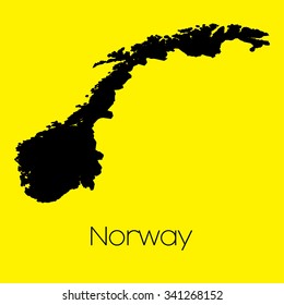 A Map of the country of Norway