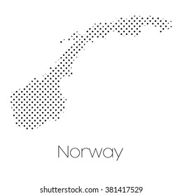 A Map of the country of Norway