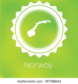 A Map of the country of Norway
