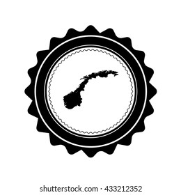 A Map of the country of Norway