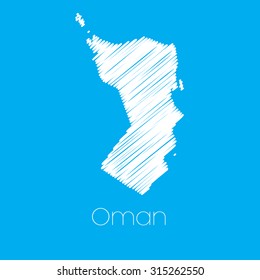 A Map of the country of Oman