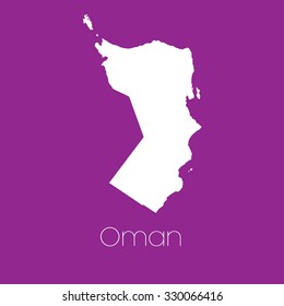 A Map of the country of Oman