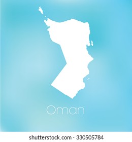 A Map of the country of Oman