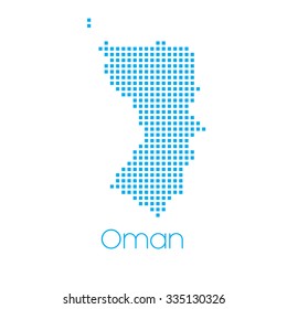 A Map of the country of Oman