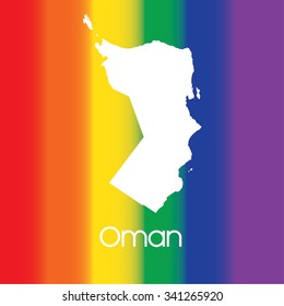 A Map of the country of Oman