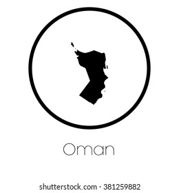 A Map of the country of Oman