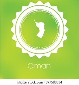 A Map of the country of Oman