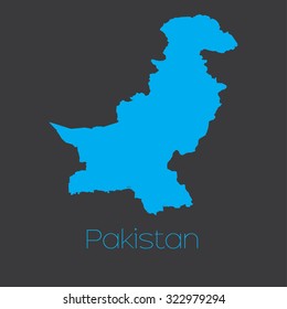A Map of the country of Pakistan