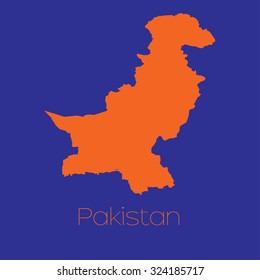 A Map of the country of Pakistan