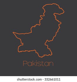 A Map of the country of Pakistan