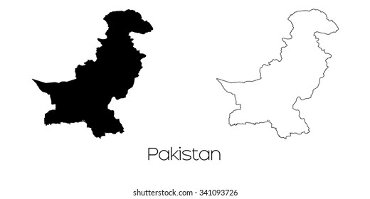A Map of the country of Pakistan