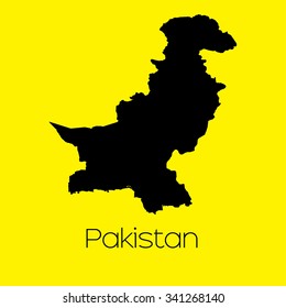 A Map of the country of Pakistan