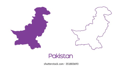 A Map of the country of Pakistan