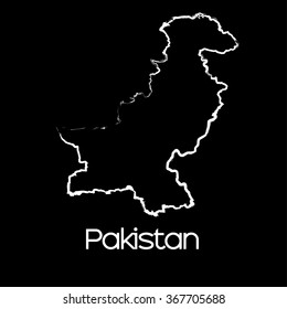 A Map of the country of Pakistan
