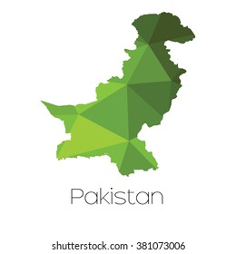 A Map of the country of Pakistan
