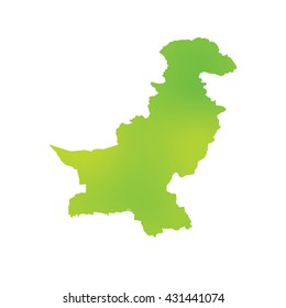 A Map of the country of Pakistan