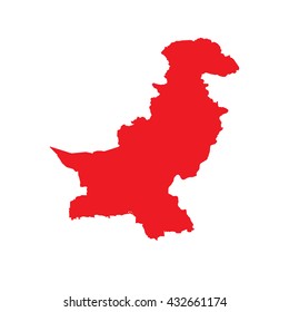 A Map of the country of Pakistan