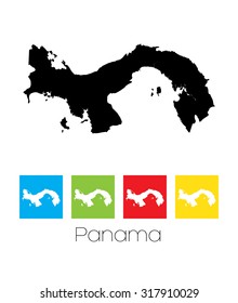 A Map of the country of Panama