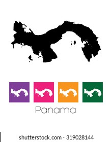 A Map of the country of Panama
