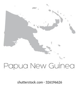 A Map of the country of Papua New Guinea