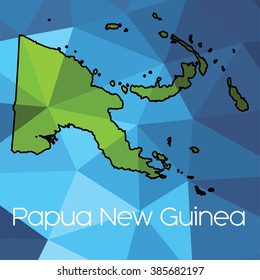 A Map of the country of Papua New Guinea