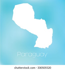 A Map of the country of Paraguay