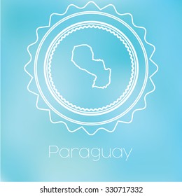 A Map of the country of Paraguay