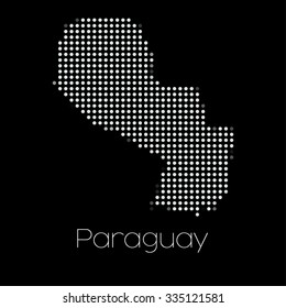 A Map of the country of Paraguay