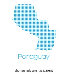 A Map of the country of Paraguay