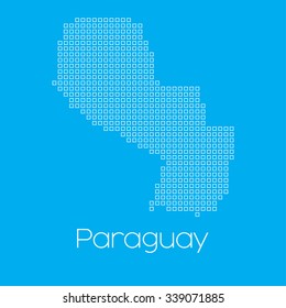 A Map of the country of Paraguay