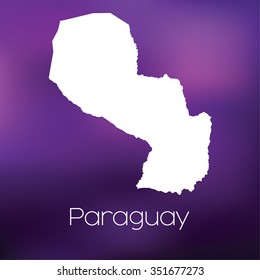 A Map of the country of Paraguay