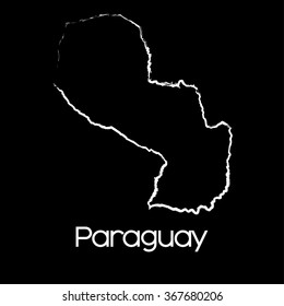 A Map of the country of Paraguay