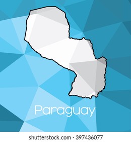 A Map of the country of Paraguay